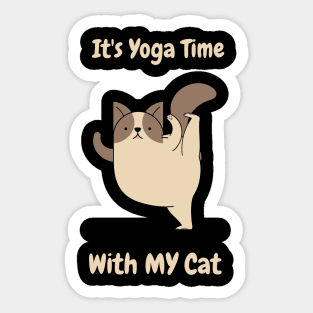 It's yoga time with my cat Sticker